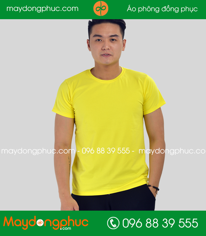 Áo phông cổ tròn đồng phục màu Vàng